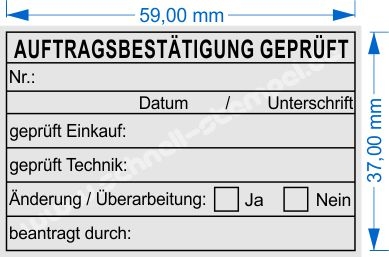 5274 Trodat Professional Auftragsbestätigung geprüft