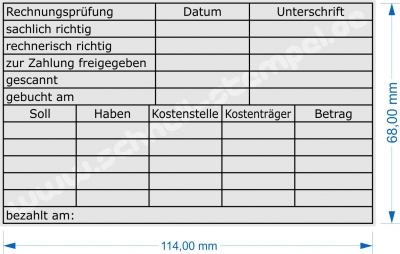 5212 Trodat Professional Rechnungsprüfung Soll Haben Kostenstelle Kostenträger