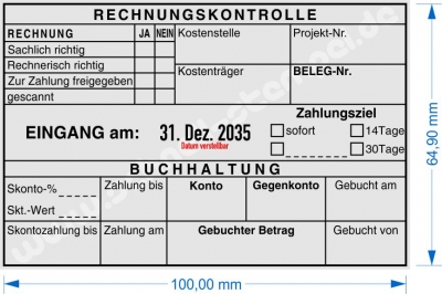 54120 Kontierungsstempel Rechnungskontrolle Buchhaltung