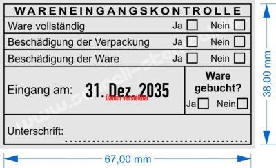 5480 Trodat Professional Wareneingangskontrolle Ware gebucht