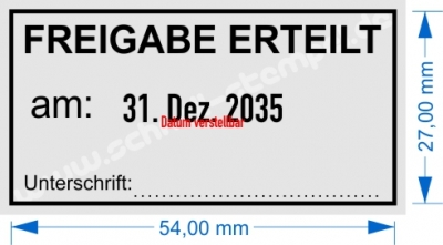 5460 Trodat Professional Freigabe erteilt Unterschrift