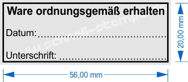 Stempel Ware ordnungsgemäß erhalten Printy 4913