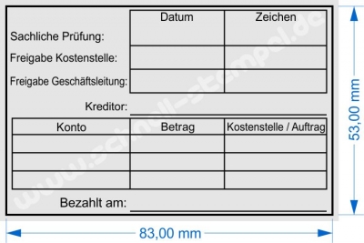 5211 Trodat Professional Rechnungsprüfung Kostenstelle Auftrag