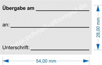 Stempel Übergabe an 5206