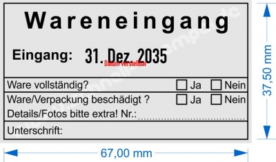 5480 Trodat Professional Wareneingangskontrolle Transportschaden Details Foto