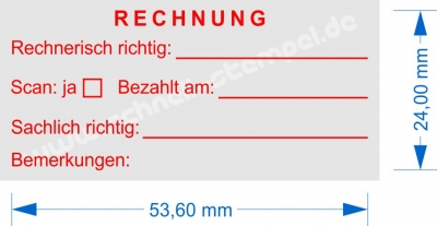 Stempel Rechnung geprüft 5204