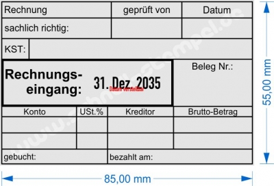 Buchungsstempel Rechnungseingang Kostenstelle gebucht • Trodat Professional 54110 •