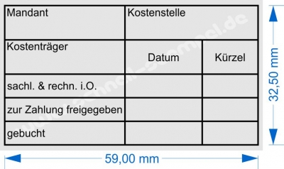 Stempel Mandant Kostenstelle Kostenträger 5274