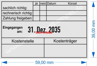 Kontierungsstempel Rechnung Kostenstelle Kostenträger • Trodat Professional 5474 •