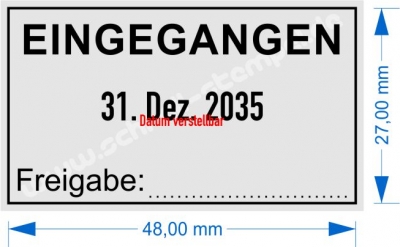 5440 Trodat Professional  Stempel Eingegangen Freigabe