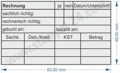 Kontierungsstempel Debitoren Kreditoren 5211