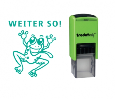 4922 Trodat Edy Fix Motivationsstempel Weiter So! und Motiv Frosch