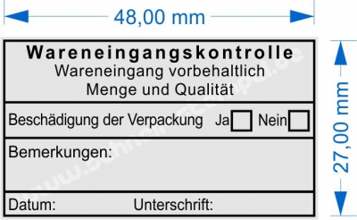 4929 Trodat Printy Wareneingangskontrolle