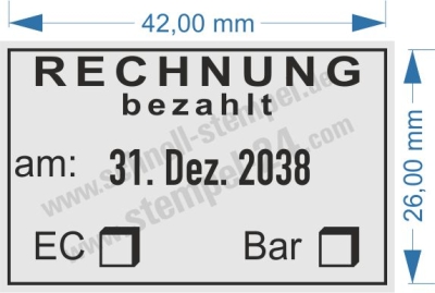 Trodat Professional 5440 Rechnung bezahlt mit EC oder Bar