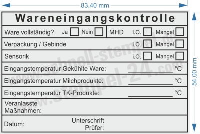 Wareneingangskontrolle MHD Sensorik Eingangstemperatur 5211