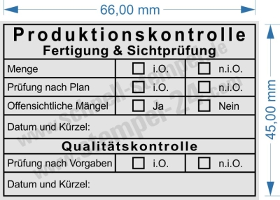 Prüferstempel für Qualitätskontrolle & Sichtprüfung | Stempel für Fertigungsprüfung & Produktionskontrolle | 5208