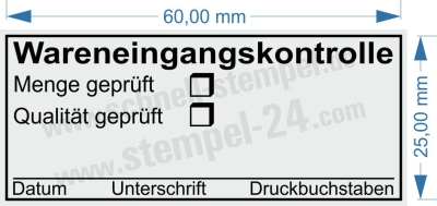 Wareneingangskontrolle / Menge geprüft / Qualität geprüft | COLOP Printer 50
