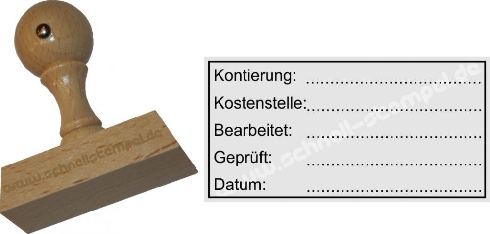 BUCHUNGS-NR Holzstempel 10 x 35mm Büro Stempel
