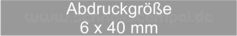 Holzstempel 40x6 mm | 1 Zeilen