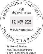 46140 Trodat Printy Stempel mit Datum Rund ø 40 mm