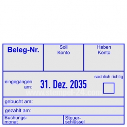 5474 Trodat Professional Buchungsstempel Beleg-Nr. Soll-Konto Haben-Konto