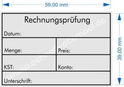 Kontierungstempel Rechnungsprüfung Menge Preis Kostenstelle 5274