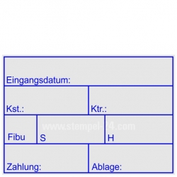 5208 Kontierungsstempel Eingangsdatum Kostenstelle Kostenträger Fibu Soll Haben