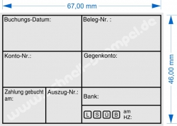 5208 Buchungsstempel Buchungsdatum Belegnummer Kontonummer