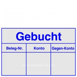 Kontierungsstempel Gebucht Belegnummer Konto Gegenkonto 5211