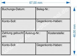 Kontierungsstempel Buchung Datum Gegenkonto Kostenstelle 5208