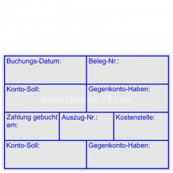 Kontierungsstempel Buchung Datum Gegenkonto Kostenstelle • Trodat 5208