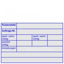 Kontierungsstempel Rechnungsprüfung Kostenstelle 5211