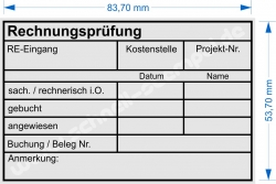 Kontierungsstempel Rechnungsprüfung Kostenstelle Projektnummer 5211