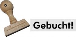 Holzstempel 15 x 60 mm Gebucht