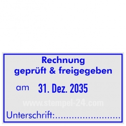 5460 Trodat Professional Rechnung geprüft und freigegeben Unterschrift