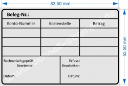 Kontierungsstempel Belegnummer erfasst 5211