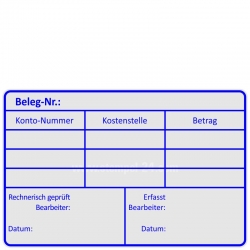 Kontierungsstempel Belegnummer erfasst 5211