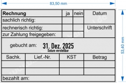 54110 Trodat Professional Rechnung zur Zahlung freigegeben gebucht am