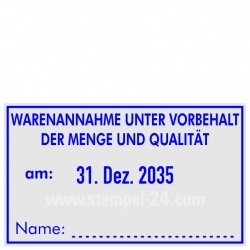 5460 Trodat Wareneingangsstempel Vorbehalt Qualität