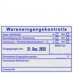 54110 Trodat Wareneigangskontrolle MHD Unterschrift