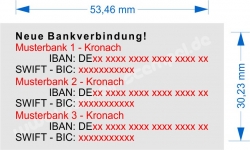 4928 Trodat Printy IBAN SWIFT Neue Bankverbindung Stempel für 3. Bankverbindungen