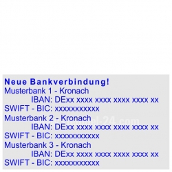 4928 Trodat Printy IBAN SWIFT Neue Bankverbindung Stempel für 3. Bankverbindungen