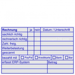 Rechnungsstempel Bezahlt mit PayPal Kreditkarte Bank Bar 5211