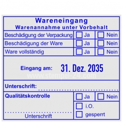 54110 Trodat Professional Wareneingangsstempel Warenannahme unter Vorbehalt Qualitätskontrolle