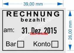 5440 Trodat Professional Rechnung bezahlt Bar Konto