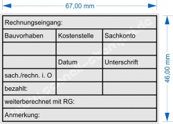 5208 Trodat Stempel Rechnungsprüfung Bauvorhaben Kostenstelle Sachkonto