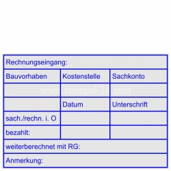 5208 Trodat Stempel Rechnungsprüfung Bauvorhaben Kostenstelle Sachkonto