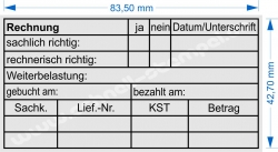 Stempel Rechnung Weiterbelastung gebucht 5211