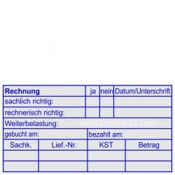 Stempel Rechnung Weiterbelastung gebucht 5211