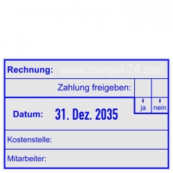 5474 Trodat Kontierungsstempel Kostenstelle Mitarbeiter Zahlung freigegeben